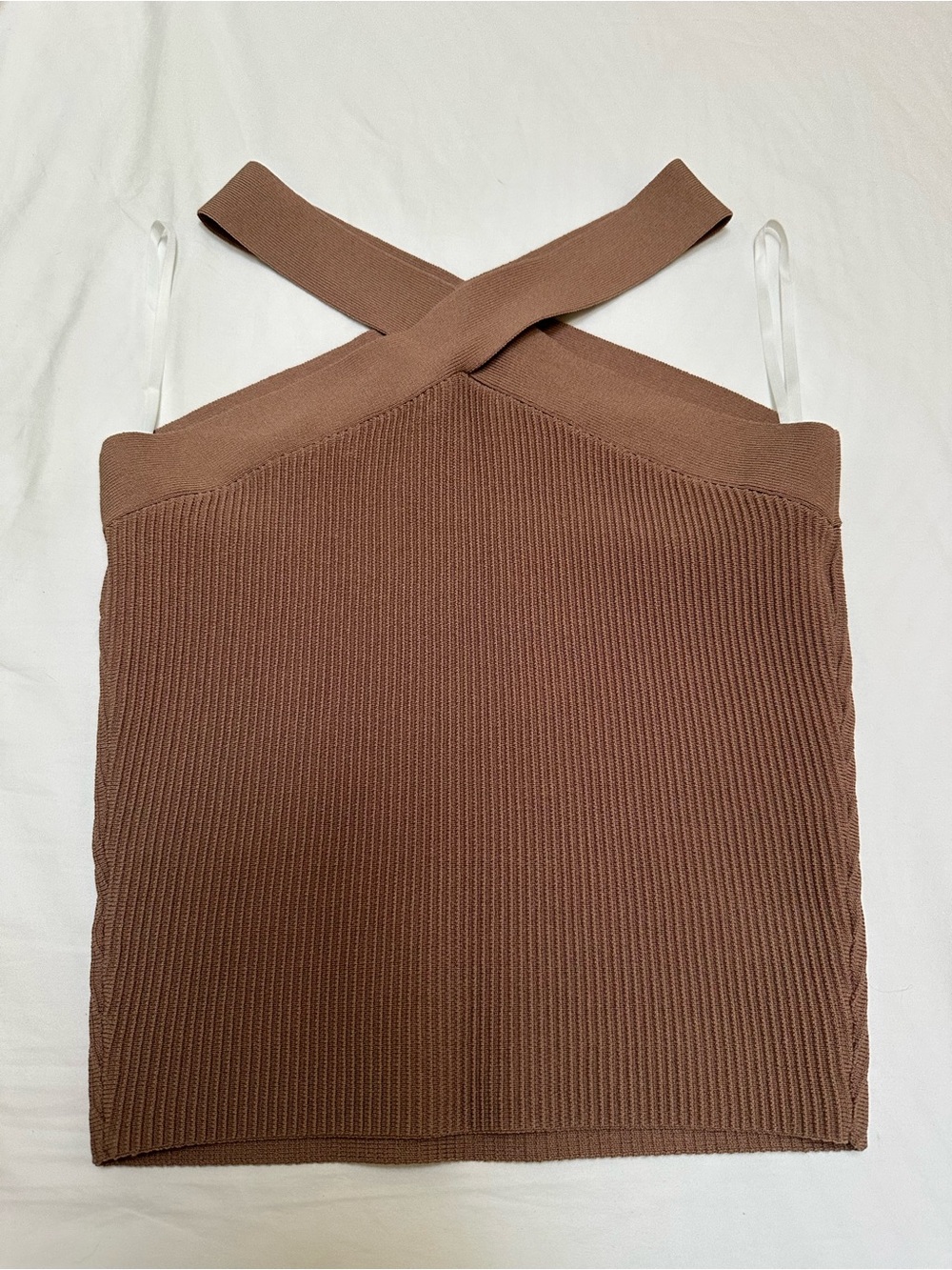 Babaton Sculpt Knit Criss Cross Cropped Tank size M - Picture 2 of 5